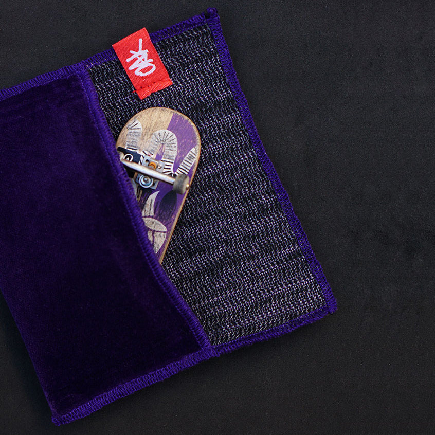 Oak Wheels Purple Velvet Pocket Bag